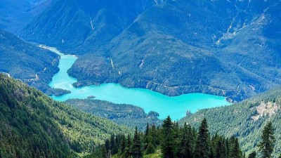 Diablo Lake ,North Cascades National Park In Washington, USA